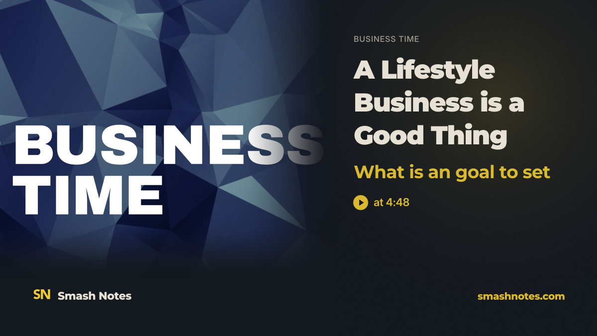 A Lifestyle Business is a Good Thing