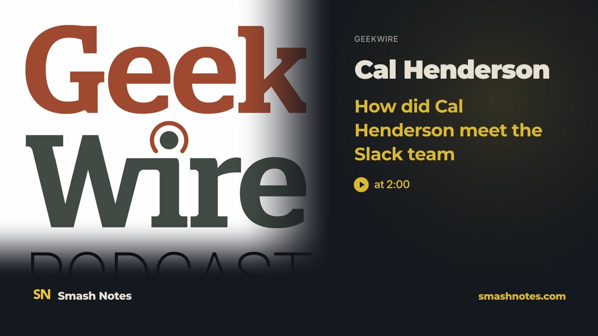 Slack CTO Cal Henderson