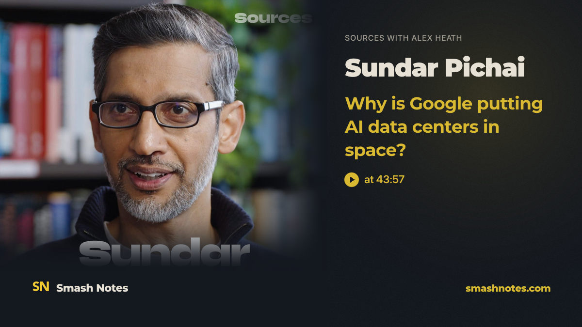 Why Is Google Putting AI Data Centers in Space? · Sources with Alex Heath