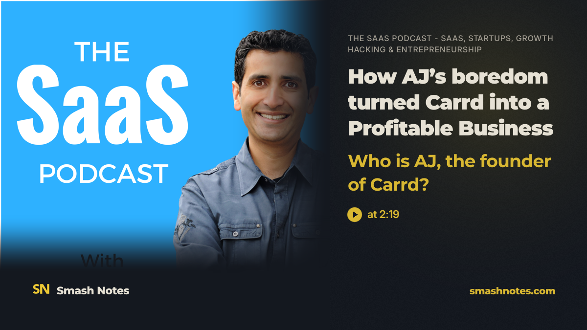 How AJ's boredom turned Carrd into a Profitable Business