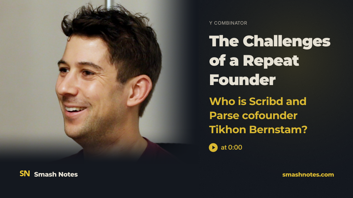 Who Is Scribd and Parse Cofounder Tikhon Bernstam? · Y Combinator
